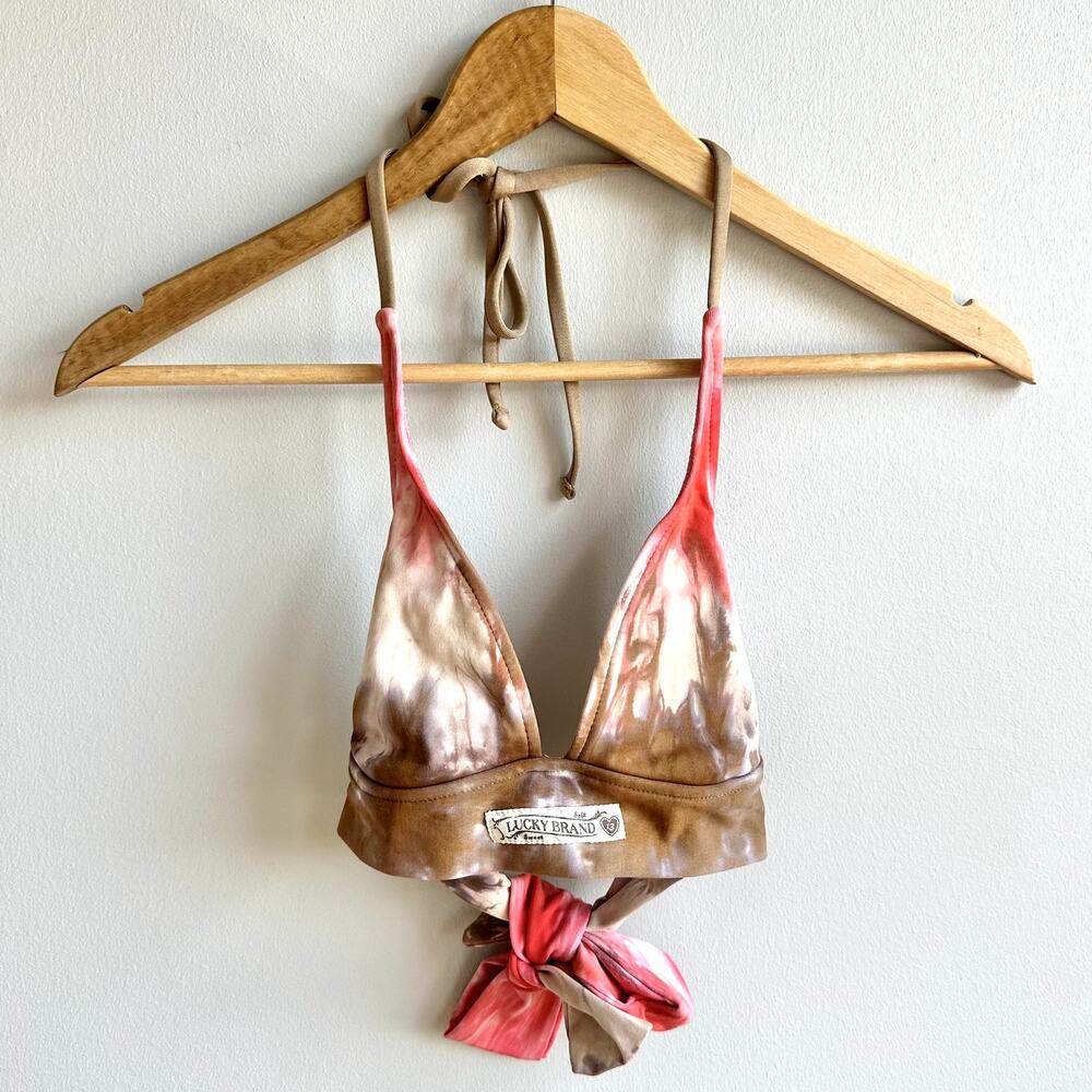 Lucky Brand Y2K Tie Dye Bikini Top Sz XS